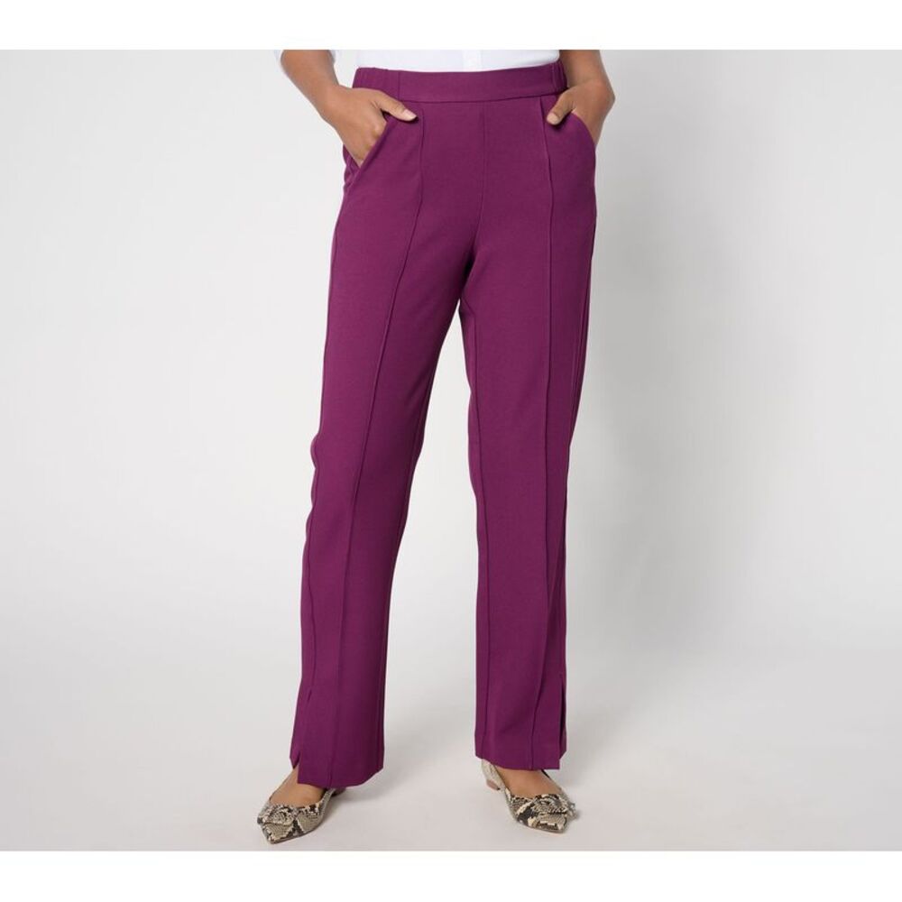 SUNNYLiFE Women's Pants Sz 12 Timeless Twill Straight Leg Purple